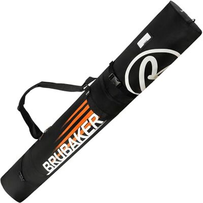 BRUBAKER ‘Carver Champion’ Housse à Skis rembourrée pour 1 Paire de Skis et Bâtons 170 cm Noir/Orange - Publicité BRUBAKER ‘Carver Champion’ Housse à Skis rembourrée pour 1 Paire de Skis et Bâtons 170 cm Noir/Orange - Publicité