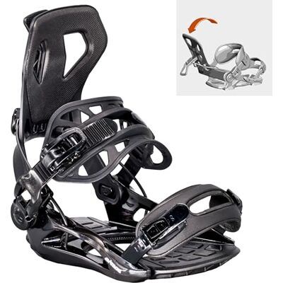 Airtracks Fixation de snowboard Master Pro Fastec™ Fixation pour snowboard Noir Tailles M, L, XL - Publicité Airtracks Fixation de snowboard Master Pro Fastec™ Fixation pour snowboard Noir Tailles M, L, XL - Publicité