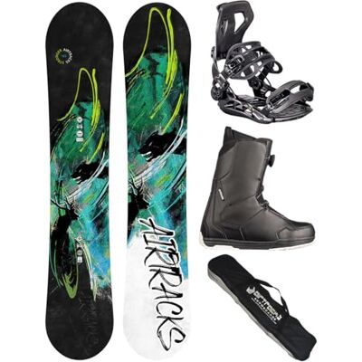 Airtracks Kit de snowboard Snowboard Stronger Wide Flat Zero Rocker + fixations Master Fastec + bottes + sac SB 156, 159, 163, 165 cm - Publicité Airtracks Kit de snowboard Snowboard Stronger Wide Flat Zero Rocker + fixations Master Fastec + bottes + sac SB 156, 159, 163, 165 cm - Publicité