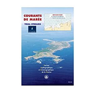 Guide Epshom Carte marine : Courants des marées, Bretagne nord - Publicité Guide Epshom Carte marine : Courants des marées, Bretagne nord - Publicité