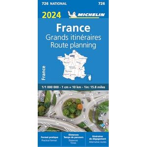 Michelin Carte Nationale France Grands itinéraires/Route planning 2024 - Publicité Michelin Carte Nationale France Grands itinéraires/Route planning 2024 - Publicité
