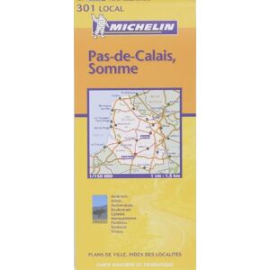 Michelin Travel Publications Carte routière Michelin, numéro 301 : Pas-de-Calais Somme - Publicité Michelin Travel Publications Carte routière Michelin, numéro 301 : Pas-de-Calais Somme - Publicité