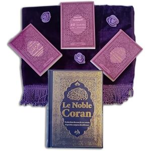 Collectif Pack Cadeau Femme Musulmane (Coffret musulman) : Coran bilingue français/arabe Tapis Livres assortis Couleur mauve - Publicité Collectif Pack Cadeau Femme Musulmane (Coffret musulman) : Coran bilingue français/arabe Tapis Livres assortis Couleur mauve - Publicité