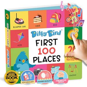 DITTY BIRD Livres Parlants: 100 Lieux, 100 Mots. Livres Cartonnés interactifs pour bébés (1-3 Ans) avec Belles Illustrations et sonorités résistantes. Publicité DITTY BIRD Livres Parlants: 100 Lieux, 100 Mots. Livres Cartonnés interactifs pour bébés (1-3 Ans) avec Belles Illustrations et sonorités résistantes. Publicité