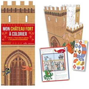 Zucchelli-Romer, Claire Mon château-fort à colorier: 1 livret + 1 livre-frise à colorier + une planche d'autocollants - Publicité Zucchelli-Romer, Claire Mon château-fort à colorier: 1 livret + 1 livre-frise à colorier + une planche d'autocollants - Publicité