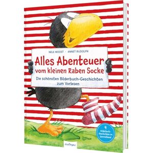 Moost, Nele Der kleine Rabe Socke: Alles Abenteuer vom kleinen Raben Socke: Die schönsten Bilderbuch-Geschichten zum Vorlesen - Publicité Moost, Nele Der kleine Rabe Socke: Alles Abenteuer vom kleinen Raben Socke: Die schönsten Bilderbuch-Geschichten zum Vorlesen - Publicité