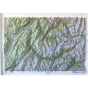 Belledonne Vanoise relief map (60173) - Publicité Belledonne Vanoise relief map (60173) - Publicité