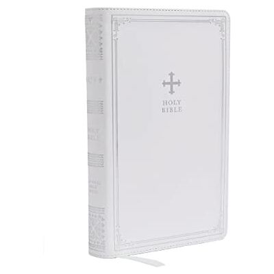 Catholic Bible Press NRSV Catholic Edition Gift Bible, White Leathersoft (Comfort Print, Holy Bible, Complete Catholic Bible, NRSV CE): Holy Bible - Publicité Catholic Bible Press NRSV Catholic Edition Gift Bible, White Leathersoft (Comfort Print, Holy Bible, Complete Catholic Bible, NRSV CE): Holy Bible - Publicité