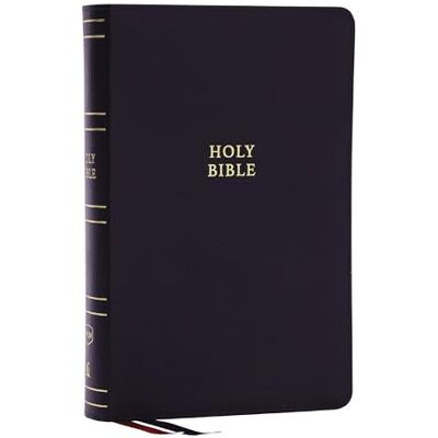 Thomas Nelson NKJV, Single-Column Reference Bible, Verse-by-verse, Black Bonded Leather, Red Letter, Comfort Print - Publicité Thomas Nelson NKJV, Single-Column Reference Bible, Verse-by-verse, Black Bonded Leather, Red Letter, Comfort Print - Publicité