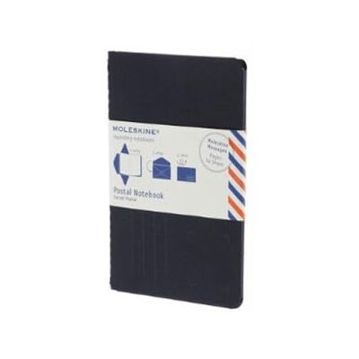Moleskine Navy Blue Large Postal Notebook - Publicité Moleskine Navy Blue Large Postal Notebook - Publicité