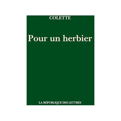 Colette Pour un herbier - Publicité Colette Pour un herbier - Publicité