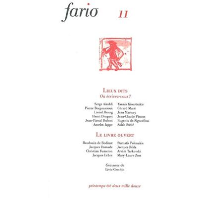Collectif Revue Fario N°11: Lieux-Dits - Publicité Collectif Revue Fario N°11: Lieux-Dits - Publicité
