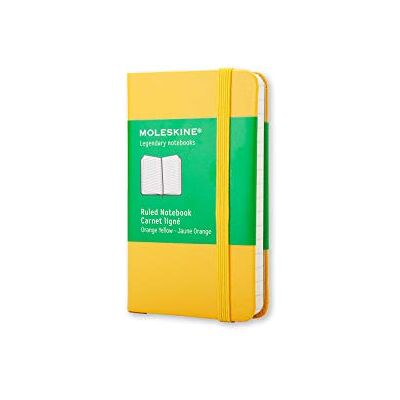 Moleskine Ruled Extra Small Orange Yellow Notebook - Publicité Moleskine Ruled Extra Small Orange Yellow Notebook - Publicité