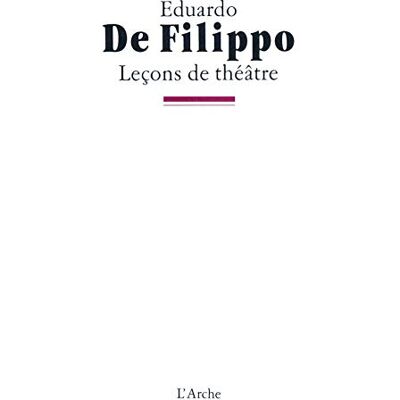 De Filippo, Eduardo Leçons de théâtre - Publicité De Filippo, Eduardo Leçons de théâtre - Publicité