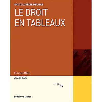 Mélès, Dominique Le droit en tableaux 2023/2024 7ed - Publicité Mélès, Dominique Le droit en tableaux 2023/2024 7ed - Publicité