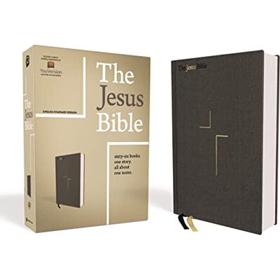 Zondervan The Jesus Bible, ESV Edition, Cloth over Board, Gray - Publicité Zondervan The Jesus Bible, ESV Edition, Cloth over Board, Gray - Publicité