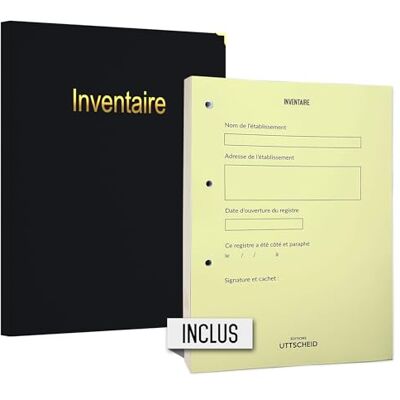 UTTSCHEID Livre Classeur Inventaire avec Recharge 100 feuilles - Publicité UTTSCHEID Livre Classeur Inventaire avec Recharge 100 feuilles - Publicité