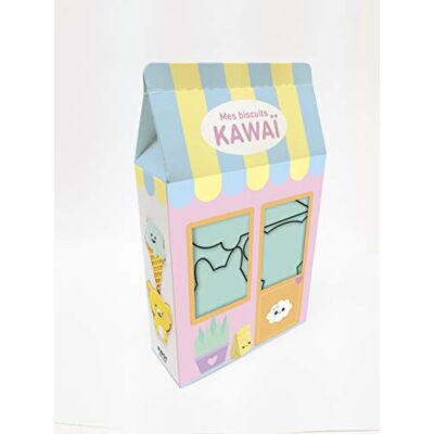 Collectif Mes biscuits kawaï 4 emporte-pièces + 1 livre de recettes - Publicité Collectif Mes biscuits kawaï 4 emporte-pièces + 1 livre de recettes - Publicité