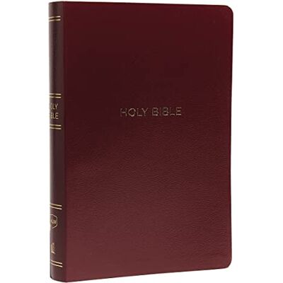 Thomas Nelson NKJV Holy Bible, Giant Print Center-Column Reference Bible, Burgundy Leather-look, 72,000+ Cross References, Red Letter, Comfort Print: New King James Version - Publicité Thomas Nelson NKJV Holy Bible, Giant Print Center-Column Reference Bible, Burgundy Leather-look, 72,000+ Cross References, Red Letter, Comfort Print: New King James Version - Publicité