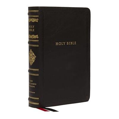 Thomas Nelson NKJV, Personal Size Reference Bible, Sovereign Collection, Leathersoft, Black, Red Letter, Comfort Print: Holy Bible, New King James Version - Publicité Thomas Nelson NKJV, Personal Size Reference Bible, Sovereign Collection, Leathersoft, Black, Red Letter, Comfort Print: Holy Bible, New King James Version - Publicité