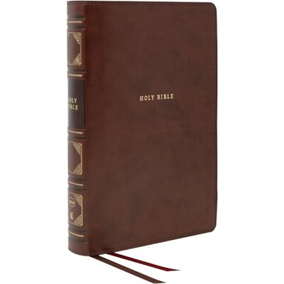 Thomas Nelson NKJV, Reference Bible, Classic Verse-by-Verse, Center-Column, Leathersoft, Brown, Red Letter, Comfort Print: Holy Bible, New King James Version - Publicité Thomas Nelson NKJV, Reference Bible, Classic Verse-by-Verse, Center-Column, Leathersoft, Brown, Red Letter, Comfort Print: Holy Bible, New King James Version - Publicité