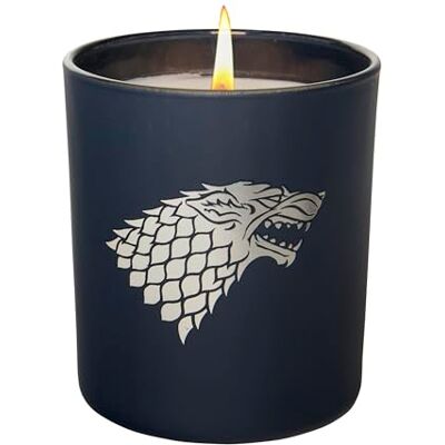 Insight Editions Game of Thrones: House Stark Large Glass Candle - Publicité Insight Editions Game of Thrones: House Stark Large Glass Candle - Publicité
