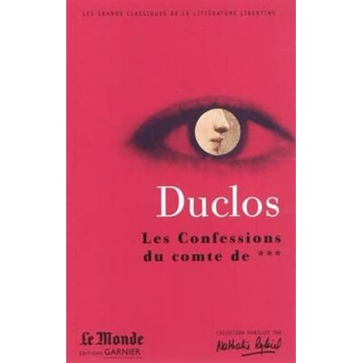 Duclos Confessions du comte de... et histoire de Madame de Luz - Publicité Duclos Confessions du comte de... et histoire de Madame de Luz - Publicité