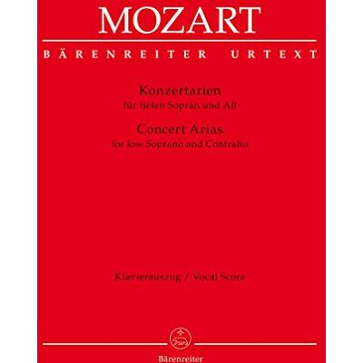 Mozart Wolfgang Amadeus Airs de concert --- Soprano (Soprano grave)/ Contralto (Alto)/ Piano - Publicité Mozart Wolfgang Amadeus Airs de concert --- Soprano (Soprano grave)/ Contralto (Alto)/ Piano - Publicité