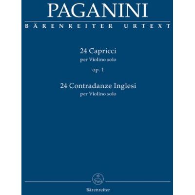 Paganini Niccolo 24 Caprices Opus 1 / 24 Contredanses Anglaises --- Violon solo - Publicité Paganini Niccolo 24 Caprices Opus 1 / 24 Contredanses Anglaises --- Violon solo - Publicité