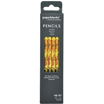 Paperblanks Crayon Van Gogh, Tournesols PACK DE 4 - Publicité Paperblanks Crayon Van Gogh, Tournesols PACK DE 4 - Publicité