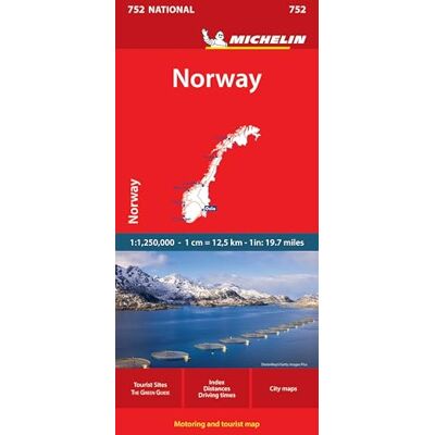 Michelin Norway Map - Publicité Michelin Norway Map - Publicité
