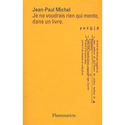 Michel, Jean-Paul Je ne voudrais rien qui mente, dans un livre - Publicité Michel, Jean-Paul Je ne voudrais rien qui mente, dans un livre - Publicité