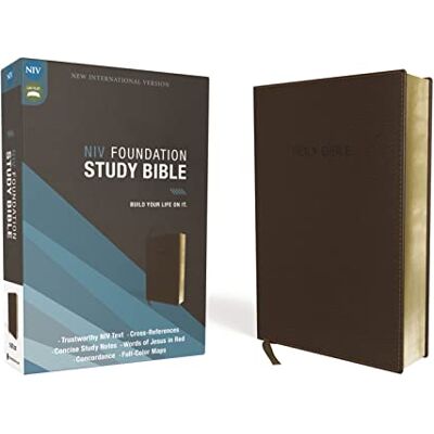 Zondervan NIV, Foundation Study Bible, Leathersoft, Brown, Red Letter - Publicité Zondervan NIV, Foundation Study Bible, Leathersoft, Brown, Red Letter - Publicité