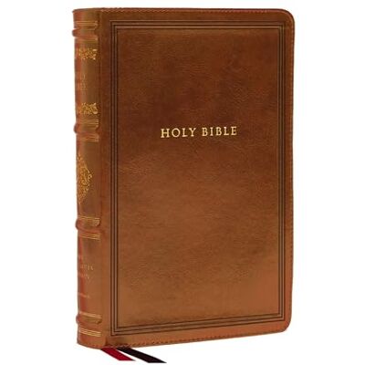 Thomas Nelson NKJV Large Print Reference Bible, Brown Leathersoft, Red Letter, Comfort Print (Sovereign Collection): Holy Bible, New King James Version - Publicité Thomas Nelson NKJV Large Print Reference Bible, Brown Leathersoft, Red Letter, Comfort Print (Sovereign Collection): Holy Bible, New King James Version - Publicité