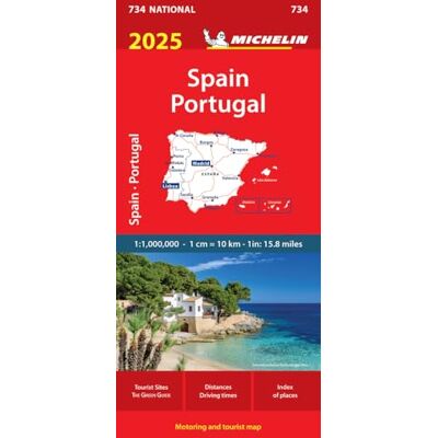 Spain & Portugal 2025 Michelin National Map 734 - Publicité Spain & Portugal 2025 Michelin National Map 734 - Publicité