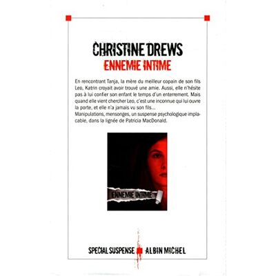 Drews, Christine Ennemie intime - Publicité Drews, Christine Ennemie intime - Publicité