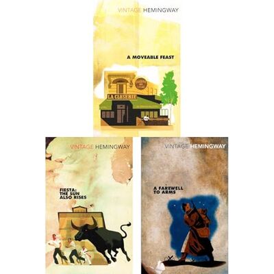 Ernest Hemingway Collection: A Moveable Feast, Fiesta: The Sun Also Rises & A Farewell to Arms Vintage Classics on Paris, Spain & The Great War (3-Book Set) - Publicité Ernest Hemingway Collection: A Moveable Feast, Fiesta: The Sun Also Rises & A Farewell to Arms Vintage Classics on Paris, Spain & The Great War (3-Book Set) - Publicité