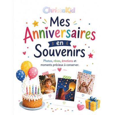 CREAT' HEART, CHRISTAKID Mes Anniversaires en Souvenirs: Photos, rêves, émotions et moments précieux à conserver. Publicité CREAT' HEART, CHRISTAKID Mes Anniversaires en Souvenirs: Photos, rêves, émotions et moments précieux à conserver. Publicité