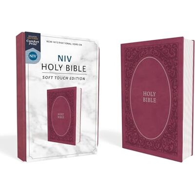 Zondervan NIV, Holy Bible, Soft Touch Edition, Leathersoft, Pink, Comfort Print - Publicité Zondervan NIV, Holy Bible, Soft Touch Edition, Leathersoft, Pink, Comfort Print - Publicité