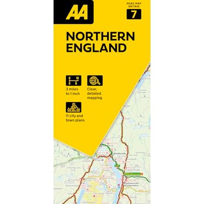 AA Publishing AA Road Map Northern England - Publicité AA Publishing AA Road Map Northern England - Publicité