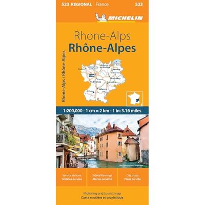Michelin Regional France Rhone-alps Map - Publicité Michelin Regional France Rhone-alps Map - Publicité