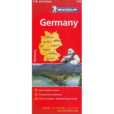 Michelin Germany/ Allemagne: 718 National, Road and Tourist Map - Publicité Michelin Germany/ Allemagne: 718 National, Road and Tourist Map - Publicité