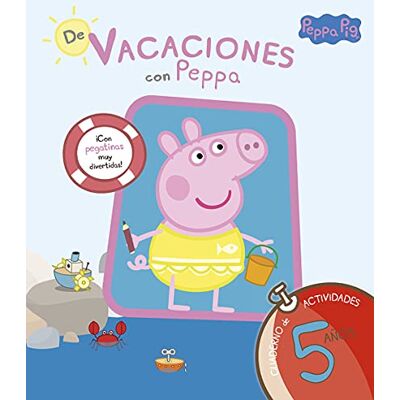 Hasbro Peppa Pig. Cuaderno de vacaciones . De vacaciones con Peppa (5 años): (¡con pegatinas muy divertidas!) - Publicité Hasbro Peppa Pig. Cuaderno de vacaciones . De vacaciones con Peppa (5 años): (¡con pegatinas muy divertidas!) - Publicité