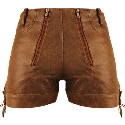 Bockle Short Marron Pantalon en Cuir pour Homme Pantalon Short de Vache Casual, Size: W38/L32 - Publicité Bockle Short Marron Pantalon en Cuir pour Homme Pantalon Short de Vache Casual, Size: W38/L32 - Publicité