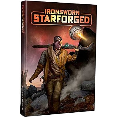 Modiphius Entertainment Ironsworn: Starforged – Livre de règles édition Deluxe – Livre de RPG à couverture rigide, aventure autonome, centré sur l'homme, science-fiction, 3 modes de jeu (guidé, coopératif, solo), 404 pages, - Publicité Modiphius Entertainment Ironsworn: Starforged – Livre de règles édition Deluxe – Livre de RPG à couverture rigide, aventure autonome, centré sur l'homme, science-fiction, 3 modes de jeu (guidé, coopératif, solo), 404 pages, - Publicité