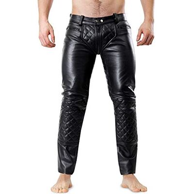 Bockle® 5 Gay-Zip gesteppt Jean Pantalon en Cuir Jeans Jean Full Zipper Zip, Size: 30W / 32L - Publicité Bockle® 5 Gay-Zip gesteppt Jean Pantalon en Cuir Jeans Jean Full Zipper Zip, Size: 30W / 32L - Publicité