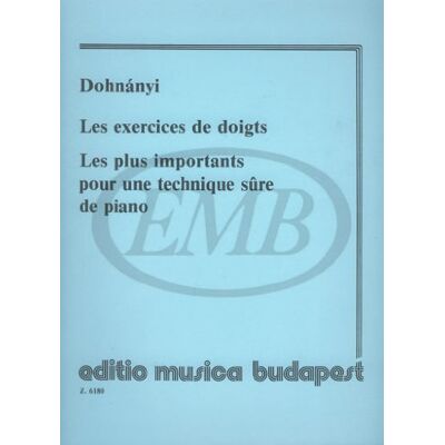 Ernst, Von dohnanyi Les exercises de doigts piano - Publicité Ernst, Von dohnanyi Les exercises de doigts piano - Publicité