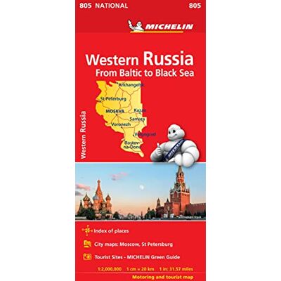 Western Russia Michelin National Map 805: Map - Publicité Western Russia Michelin National Map 805: Map - Publicité