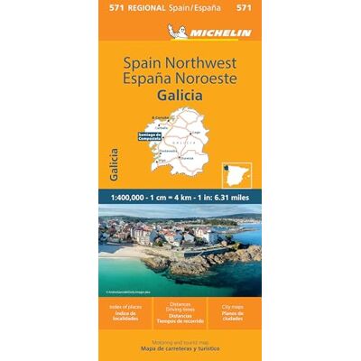 Michelin Spain Northwest, Galicia Map - Publicité Michelin Spain Northwest, Galicia Map - Publicité