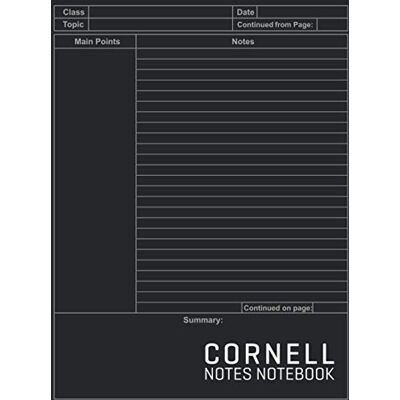 Publications, Simply Creative Cornell Notes Notebook: Cornell Style Note Taking Notebook for Students and Teachers with Simple Black Cover. College Ruled Composition Paper for Taking Notes - Publicité Publications, Simply Creative Cornell Notes Notebook: Cornell Style Note Taking Notebook for Students and Teachers with Simple Black Cover. College Ruled Composition Paper for Taking Notes - Publicité